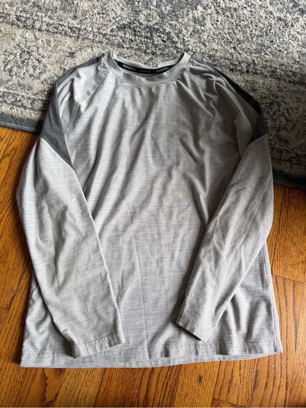 Russell Athletic Men's Long-Sleeve Heather Gray Performance Shirt